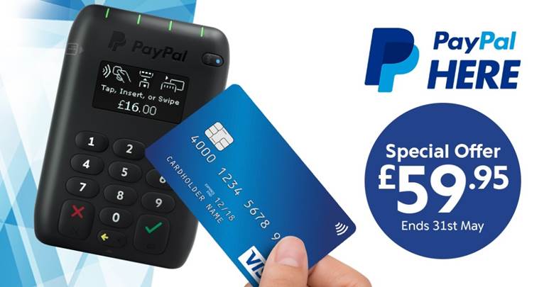 Special offer on the PayPal Here contactless card ...
